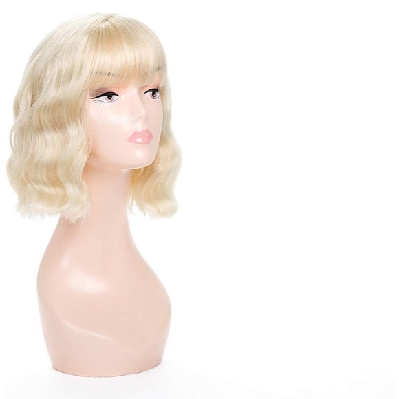 ?NAIMA 12”613 BLONDE SHORT WAVY BANG BOB Wig *NWT main image 7